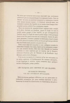 Les marques, les chiffres et les blasons.