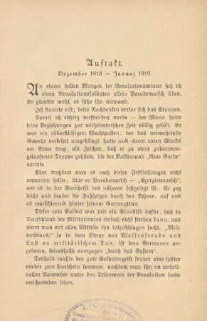 Auftakt