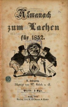 Almanach zum Lachen : für ... 1852 = Jg. 2