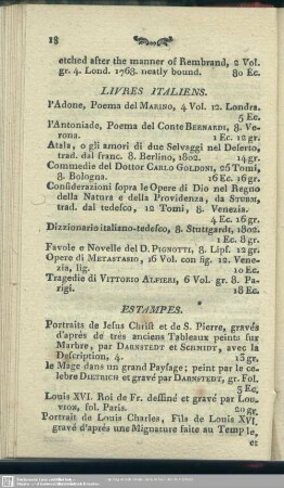 Livres italiens