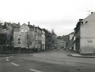 Mylau. Netzschkauer Straße. Ansicht von der Lengenfelder Straße nach Nordwesten