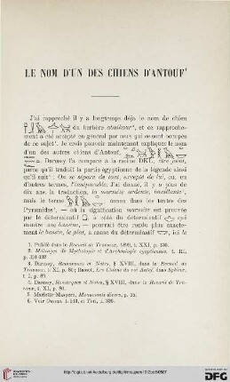 Le nom d'un des chiens d'Antouf