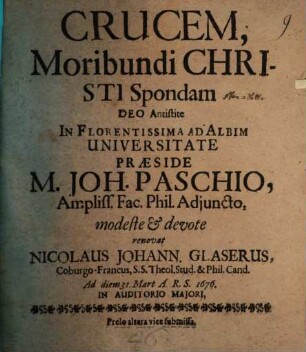 Crucem, moribundi Christi spondam devote renovat