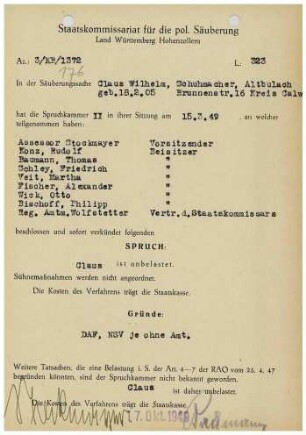 Claus, Wilhelm