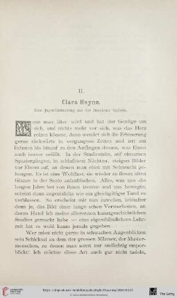 II. Clara Heyne