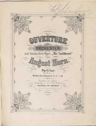 Ouverture für Orchester zur komischen Oper "Die Nachbarn"