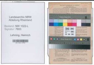 Entnazifizierung Heinrich Lehning , geb. 04.02.1904 (Lehrer)