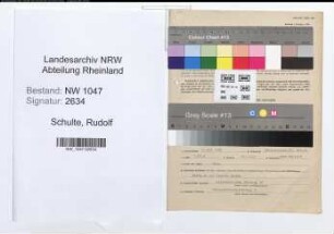 Entnazifizierung Rudolf Schulte , geb. 02.07.1889 (Lehrer)