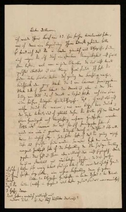 Nr. 2: Brief von Heinrich Ewald an August Dillmann, Tübingen, 26.1.1847