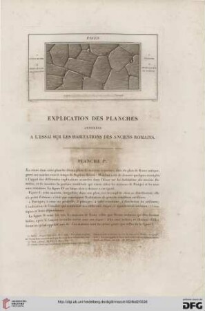 Explications des planches annexées a l'essai sur les habitations des anciens Romains