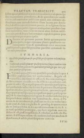 De venio ad quintam partem hiuius quintae partis principalis ...