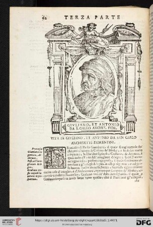 Vita di Giuliano, et Antonio da San Gallo Architetti fioretini