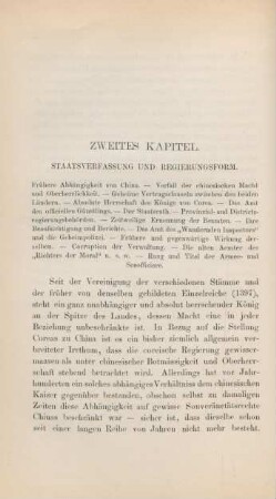 Zweites Kapitel. Staatsverfassung und Regierungsform