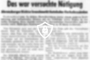 Das war versuchte Nötigung