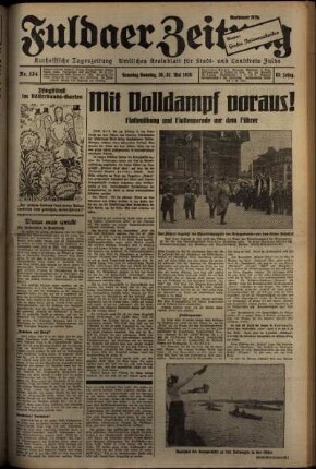 Erste Ausgabe vom Sonntag, den 31. Mai 1936.