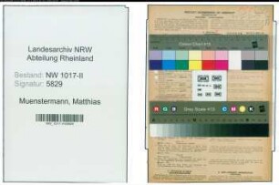 Entnazifizierung Matthias Muenstermann , geb. 22.09.1887 (Postbeamter)