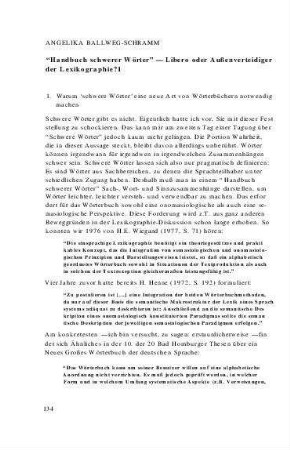 “Handbuch schwerer Wörter” : Libero oder Außenverteidiger der Lexikographie?