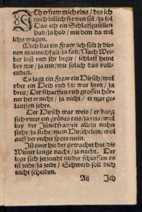JCh erfrew mich eins/ des ich || mich billich frewen sol/ ja sol ||