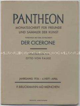 Monatszeitschrift für Kunstsammler "Pantheon" u.a über chinesische Kunst