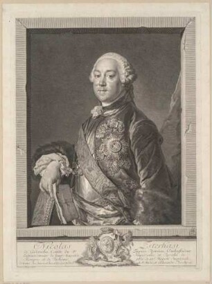 Bildnis Eszterhazy, Nikolaus Joseph, (Graf, seit 1783), Fürst, Geheimrat, Feldzeugmeister, Bläser (1714-1790)