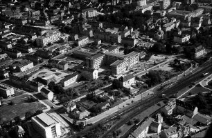 Freiburg: Stefan-Meier-Straße, Neubau Gewerbeschule, Arbeitsamt