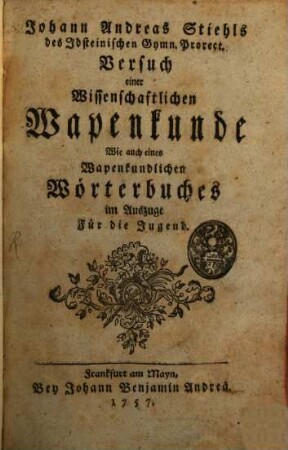 Versuch einer wissenschaftlichen Wappenkunde