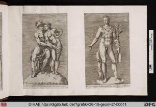 Rechts: Statue des Merkurs.