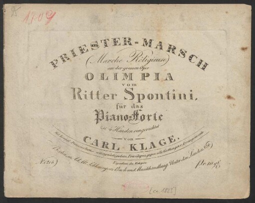 Priester-Marsch aus der grossen Oper Olimpia