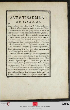 Avertissement du libraire