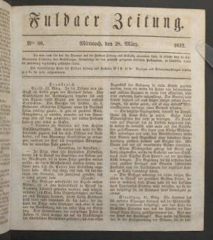Mittwoch, den 28. März. 1832