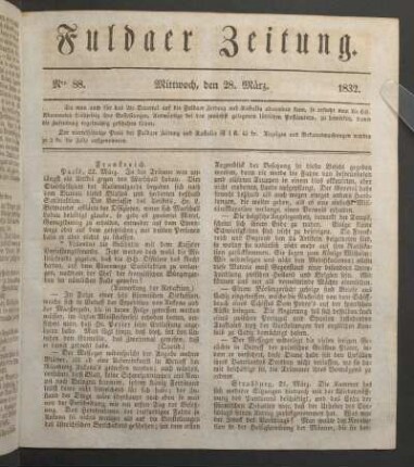Mittwoch, den 28. März. 1832