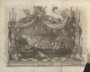 Aufbahrung der Leiche von Amand, Bischof von Fulda
