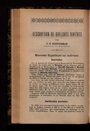 Description de quelques rivières