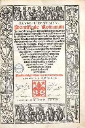 Paulo III pont. max. Pontificale Romanum
