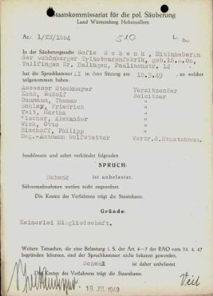 Schenk, Sofie