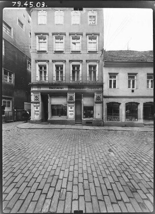 Meißen, Marktgasse 2. Wohnhaus mit Läden (Bezeichnung 1898). Straßenfront