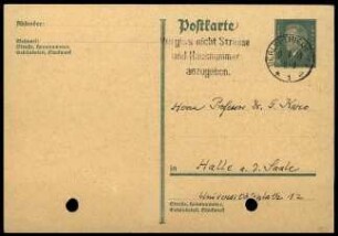 A. Brueckner an G. Karo