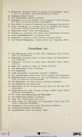 Porzellane etc (Nr. 85-163)