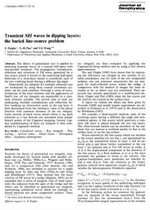 Transient SH waves in dipping layers: the buried line-source problem