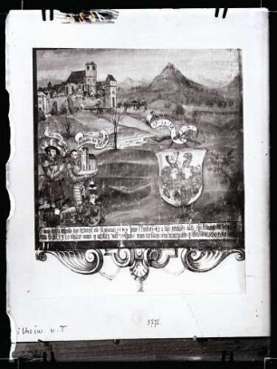 Stadtkirche; Stifterbild, vor der Restaurierung