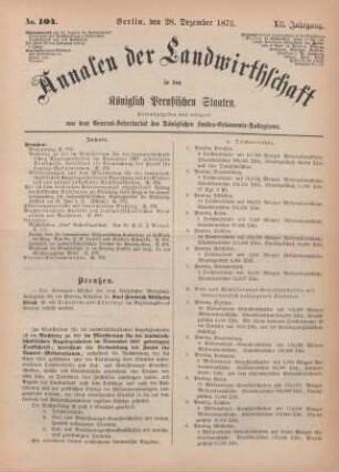 No. 104. Berlin, den 28. Dezember 1872. XII. Jahrgang.