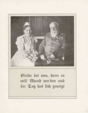Doppelporträt Großherzog Friedrichs I. von Baden und Großherzogin Luises zur Goldenen Hochzeit