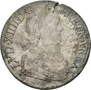 Écu des Königs Ludwig XIV. von Frankreich, 1651