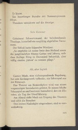 Sein Kummer