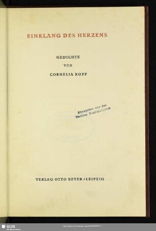 Einklang des Herzens : Gedichte