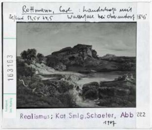 Carl Rottmann: Landschaft mit Wasserfall bei Oberaudorf