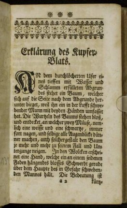 Erklärung des Kupfer-Blats.