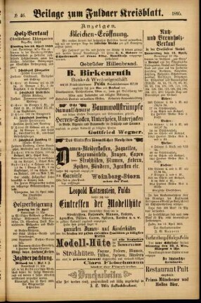Zweite Ausgabe vom Donnerstag, den 18. April 1895.