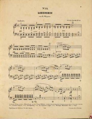 Opern-Perlen : kleine, leichte Fantaisien über beliebte Opernmotive für den Unterricht u. mit Fingersatz Bezeichnung für Pianoforte ; op. 259, 14. Lohengrin : op. 259 No. 14