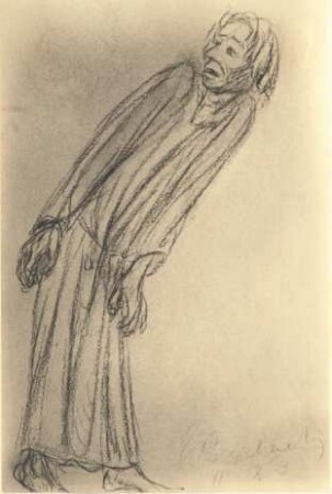 Der Erschreckte : Der Erschreckte. Kohlezeichnung; 320 x 235 mm (1923; E. Barlach)